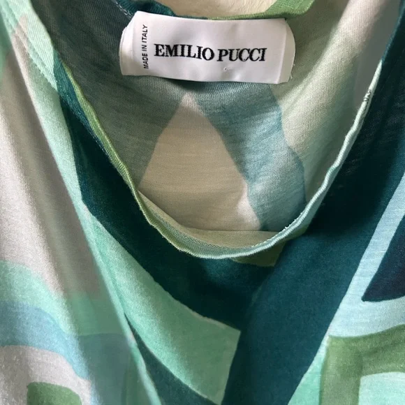 Emilio Pucci Green Patterned Fabric - Picture 6 of 8